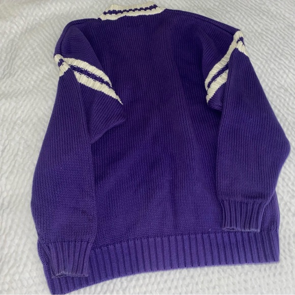 Vintage GAP heavy cotton varsity striped sweater-size XL - Picture 3 of 4